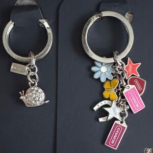 Coach Silver Crystal Snail Charm Or Multi Colored Enamel Charm Keyring 🌟Choose 1